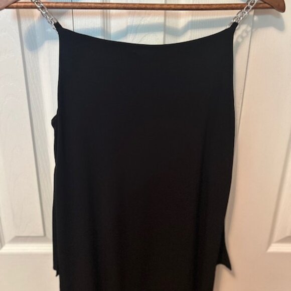 Michael Kors black top in size small with chain link straps - Picture 2 of 5